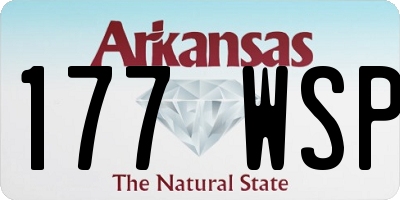 AR license plate 177WSP