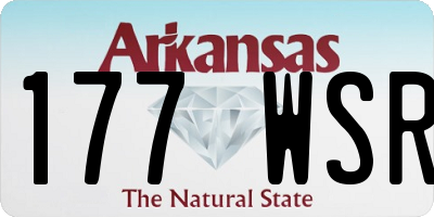 AR license plate 177WSR