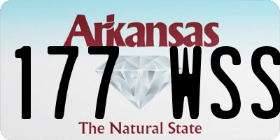 AR license plate 177WSS