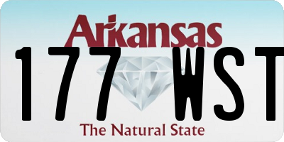 AR license plate 177WST