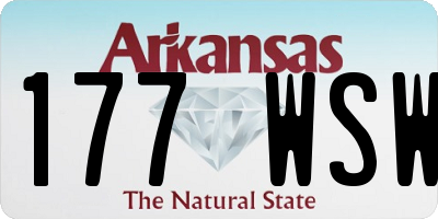 AR license plate 177WSW