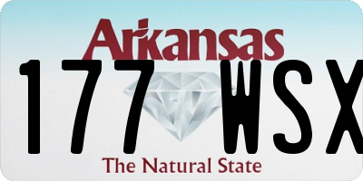 AR license plate 177WSX