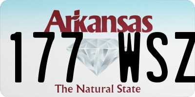 AR license plate 177WSZ