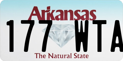 AR license plate 177WTA
