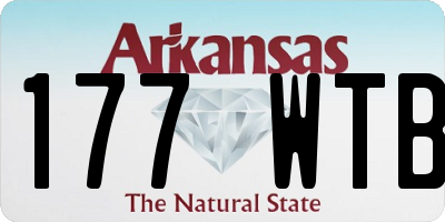 AR license plate 177WTB