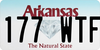 AR license plate 177WTF