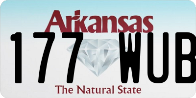 AR license plate 177WUB