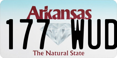 AR license plate 177WUD