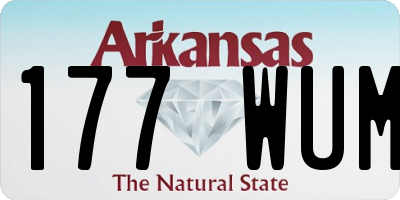 AR license plate 177WUM