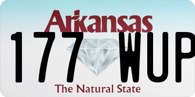 AR license plate 177WUP