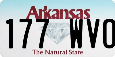 AR license plate 177WVO