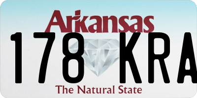 AR license plate 178KRA