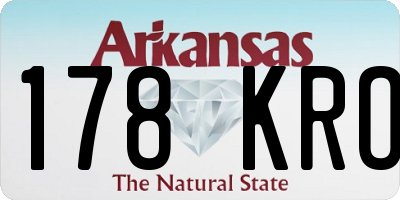 AR license plate 178KRO