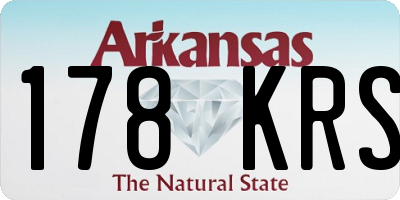 AR license plate 178KRS