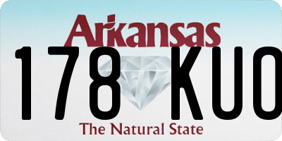 AR license plate 178KUO