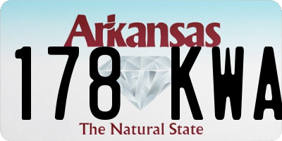 AR license plate 178KWA