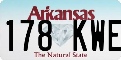 AR license plate 178KWE