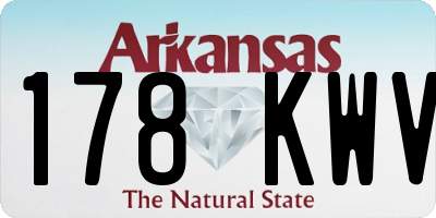 AR license plate 178KWV