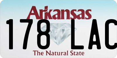 AR license plate 178LAC
