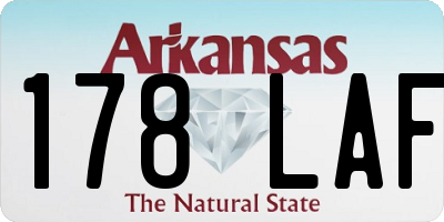 AR license plate 178LAF