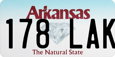 AR license plate 178LAK