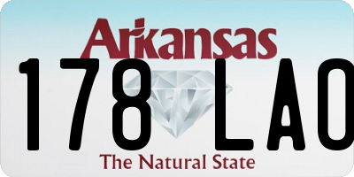 AR license plate 178LAO