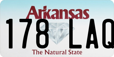 AR license plate 178LAQ