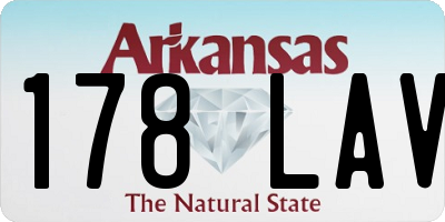 AR license plate 178LAV