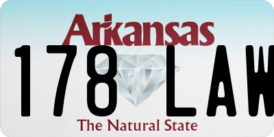 AR license plate 178LAW