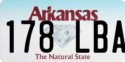AR license plate 178LBA