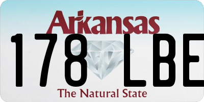 AR license plate 178LBE