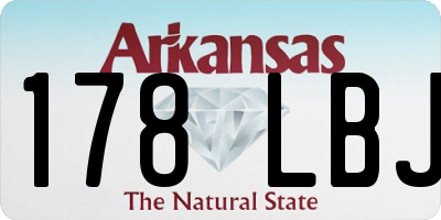 AR license plate 178LBJ