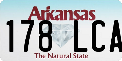 AR license plate 178LCA