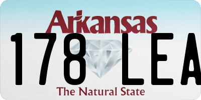 AR license plate 178LEA