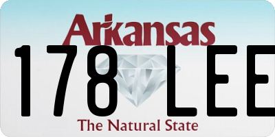 AR license plate 178LEE