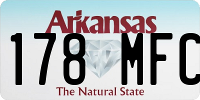 AR license plate 178MFC