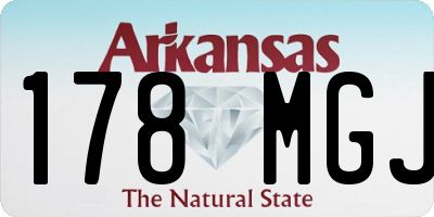AR license plate 178MGJ