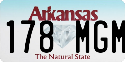 AR license plate 178MGM