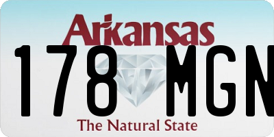 AR license plate 178MGN
