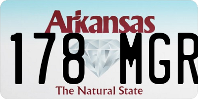 AR license plate 178MGR