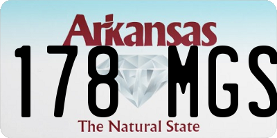 AR license plate 178MGS