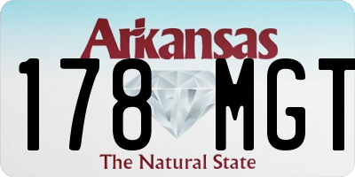 AR license plate 178MGT