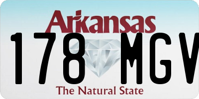 AR license plate 178MGV