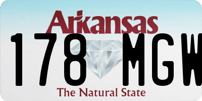 AR license plate 178MGW