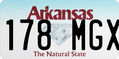 AR license plate 178MGX