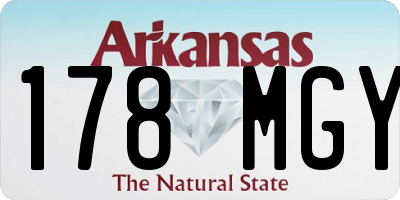 AR license plate 178MGY