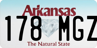 AR license plate 178MGZ