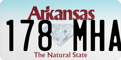 AR license plate 178MHA