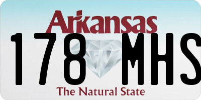 AR license plate 178MHS