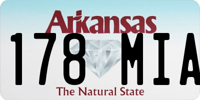AR license plate 178MIA